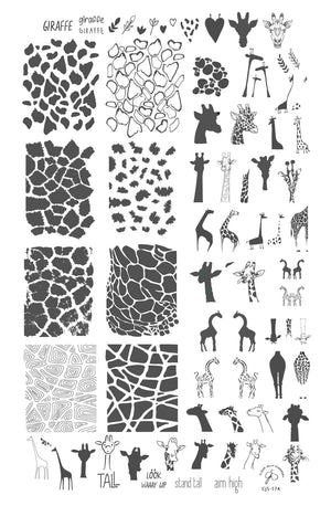 Clear Jelly Stamper- CjS-174- Wild Kingdom - Giraffe