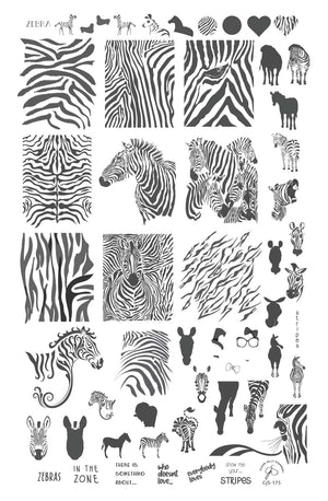 Clear Jelly Stamper- CjS-175- Wild Kingdom - Zebra