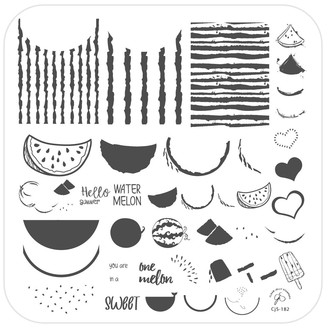Clear Jelly Stamper- CjS-182- One in a Melon