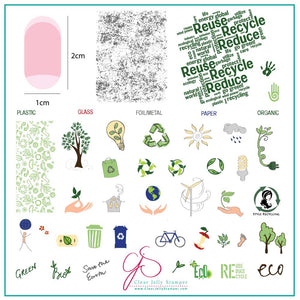 Clear Jelly Stamper- CjS-183- Recycle This