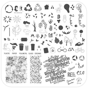 Clear Jelly Stamper- CjS-183- Recycle This