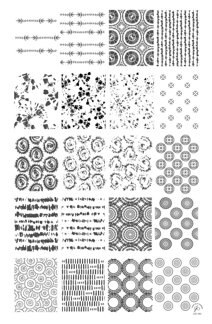Clear Jelly Stamper- CjS-185- Textiles Series - 1
