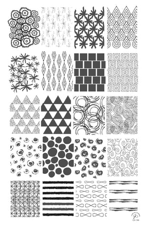 Clear Jelly Stamper- CjS-186- Textiles Series - 2