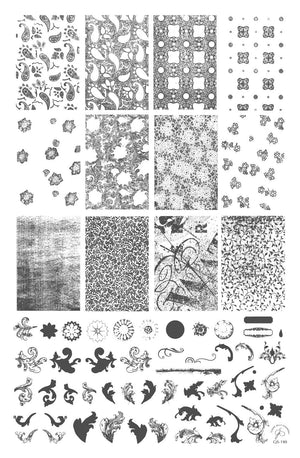 Clear Jelly Stamper- CjS-190- Grunge Series - Dainty