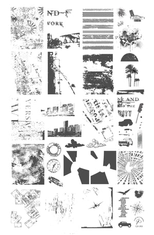 Clear Jelly Stamper- CjS-202- Grunge Series - City