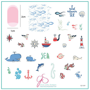 Clear Jelly Stamper- CjS-207- I Need Vitamin SEA