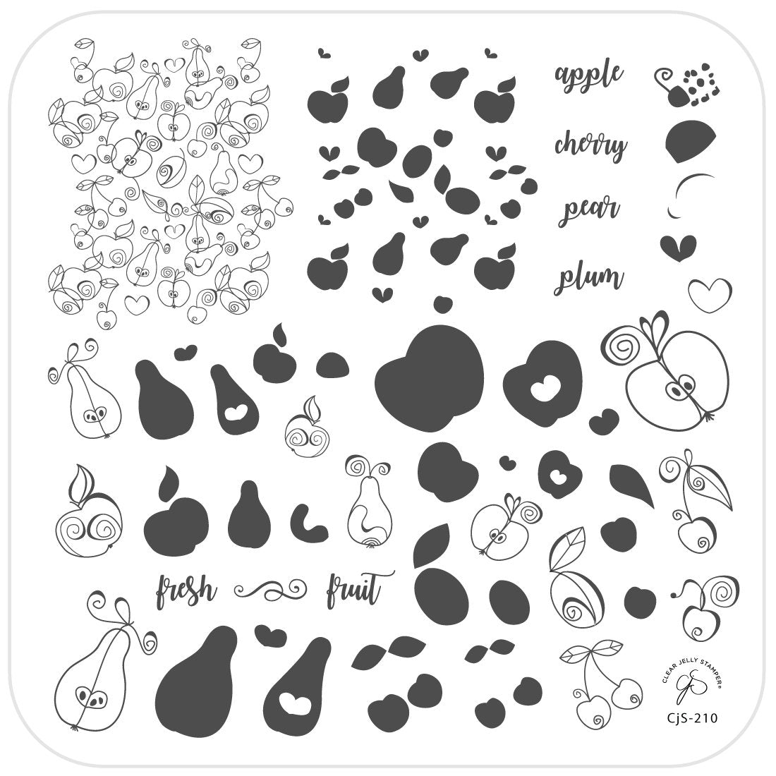 Clear Jelly Stamper- CjS-210- Fruit Cocktail Collection- Take Your Pick!