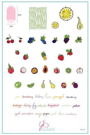 Clear Jelly Stamper- CjS-211- Fruit Cocktail Collection- Tropical Sensation