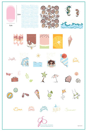 Clear Jelly Stamper- CjS-212- I Melt for Summer