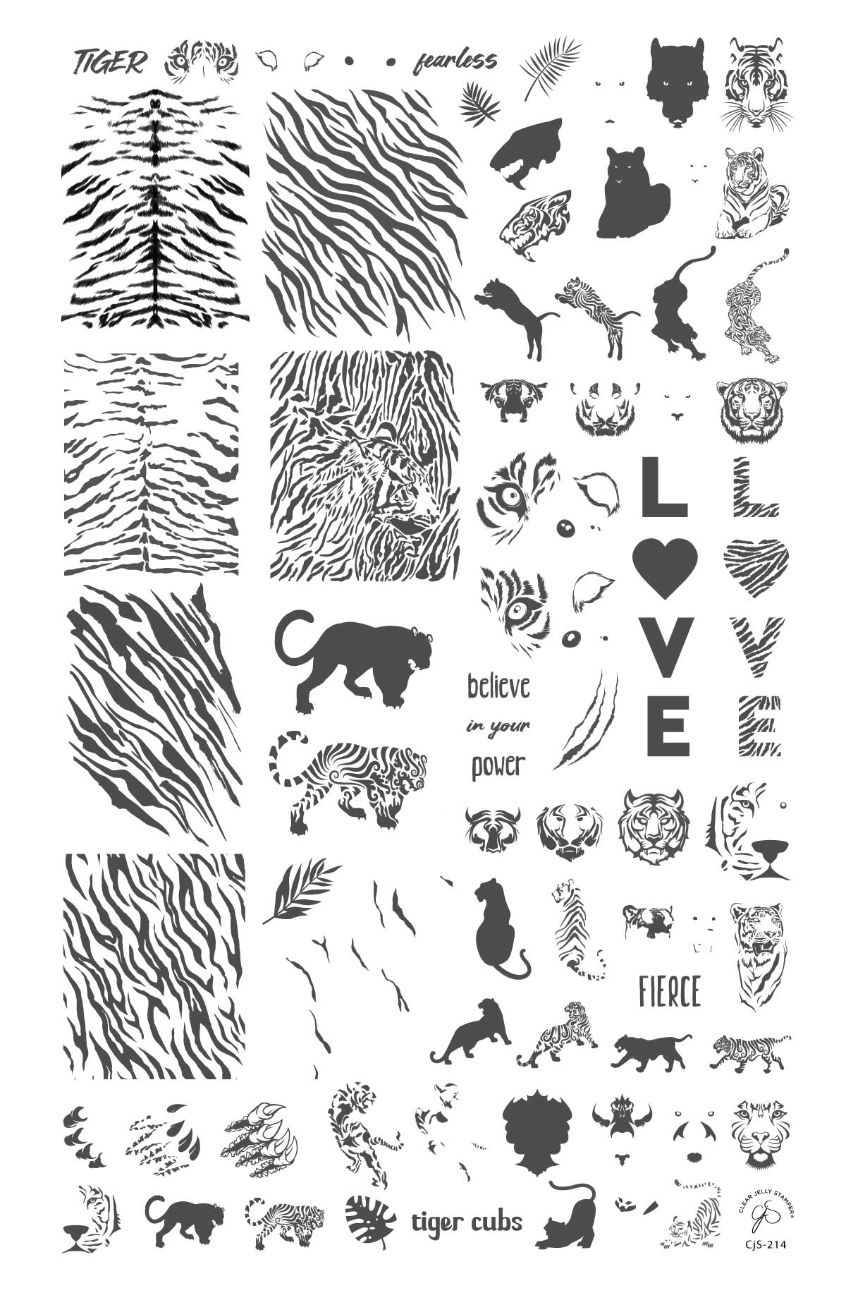 Clear Jelly Stamper- CjS-214- Eye of the Tiger