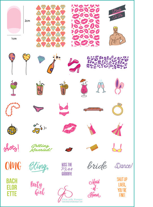 Clear Jelly Stamper- CjS-071- Kiss the Miss Goodbye