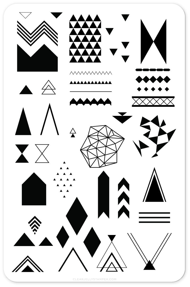 Clear Jelly Stamper- CjS-076- Tri-Angular