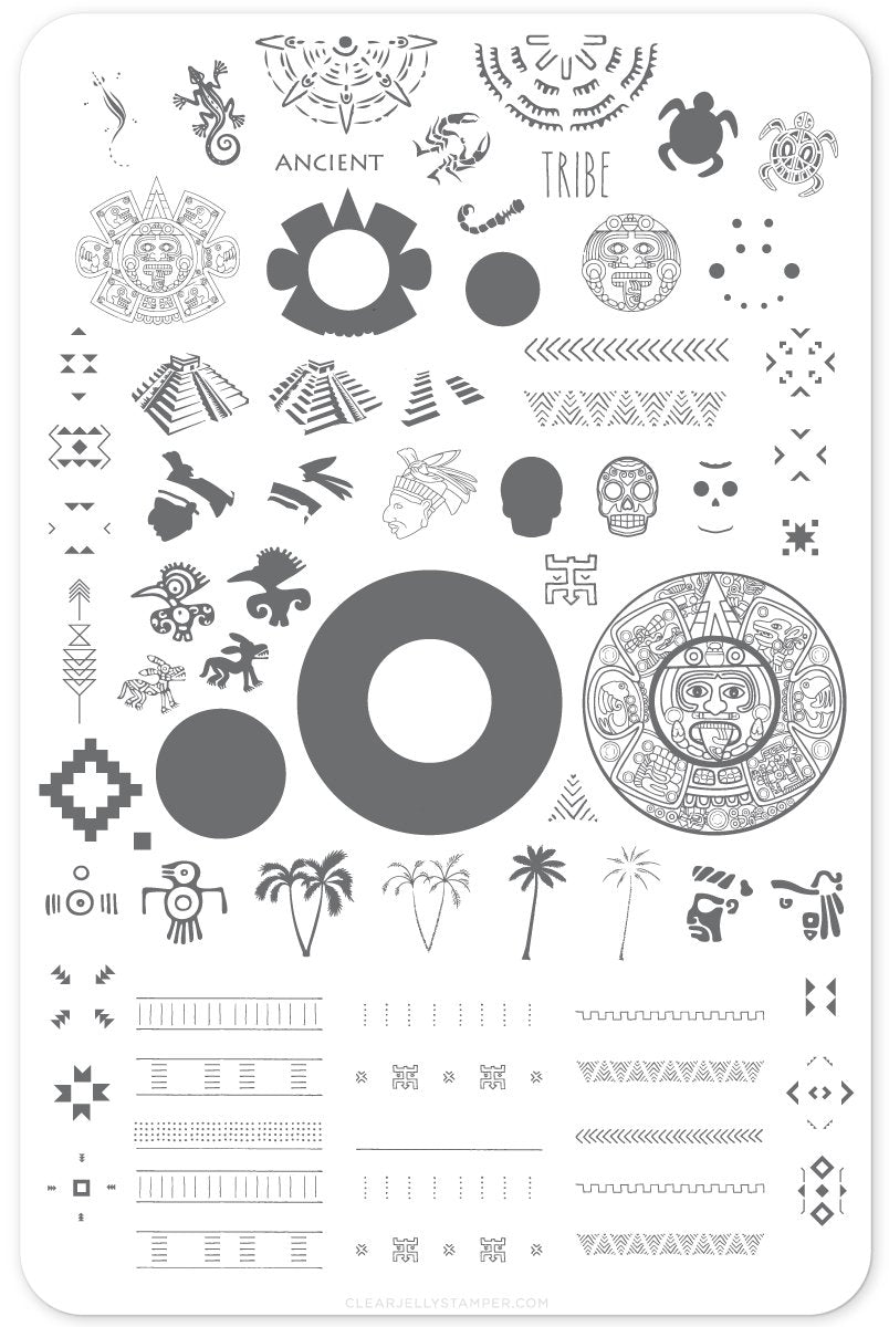 Clear Jelly Stamper- CjS-079- Ancient Tribal