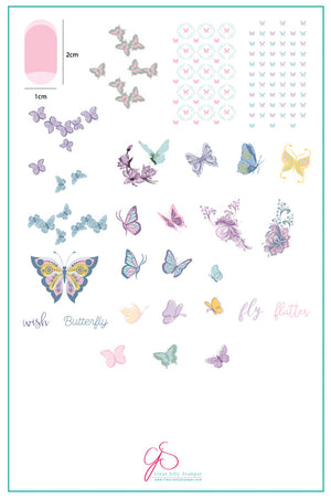Clear Jelly Stamper- CjS-080- Butterfly Wishes