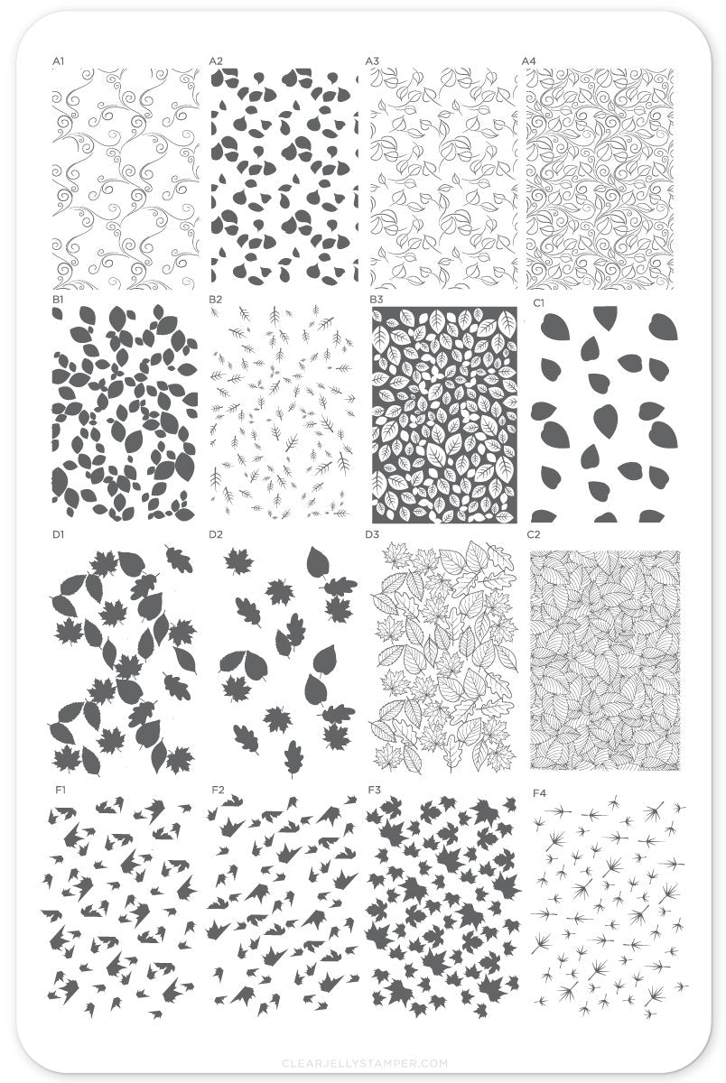 Clear Jelly Stamper- CjS-085- Lovely Layered Leaves