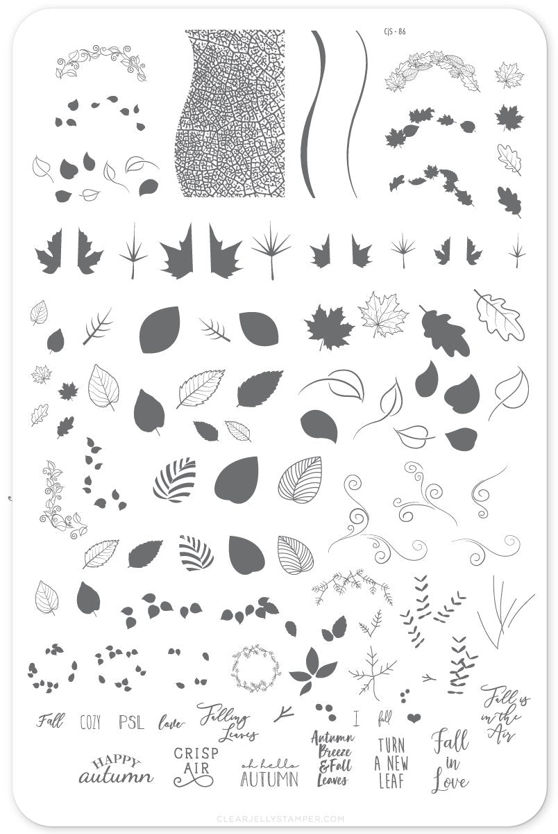 Clear Jelly Stamper- CjS-086- Forever Autumn
