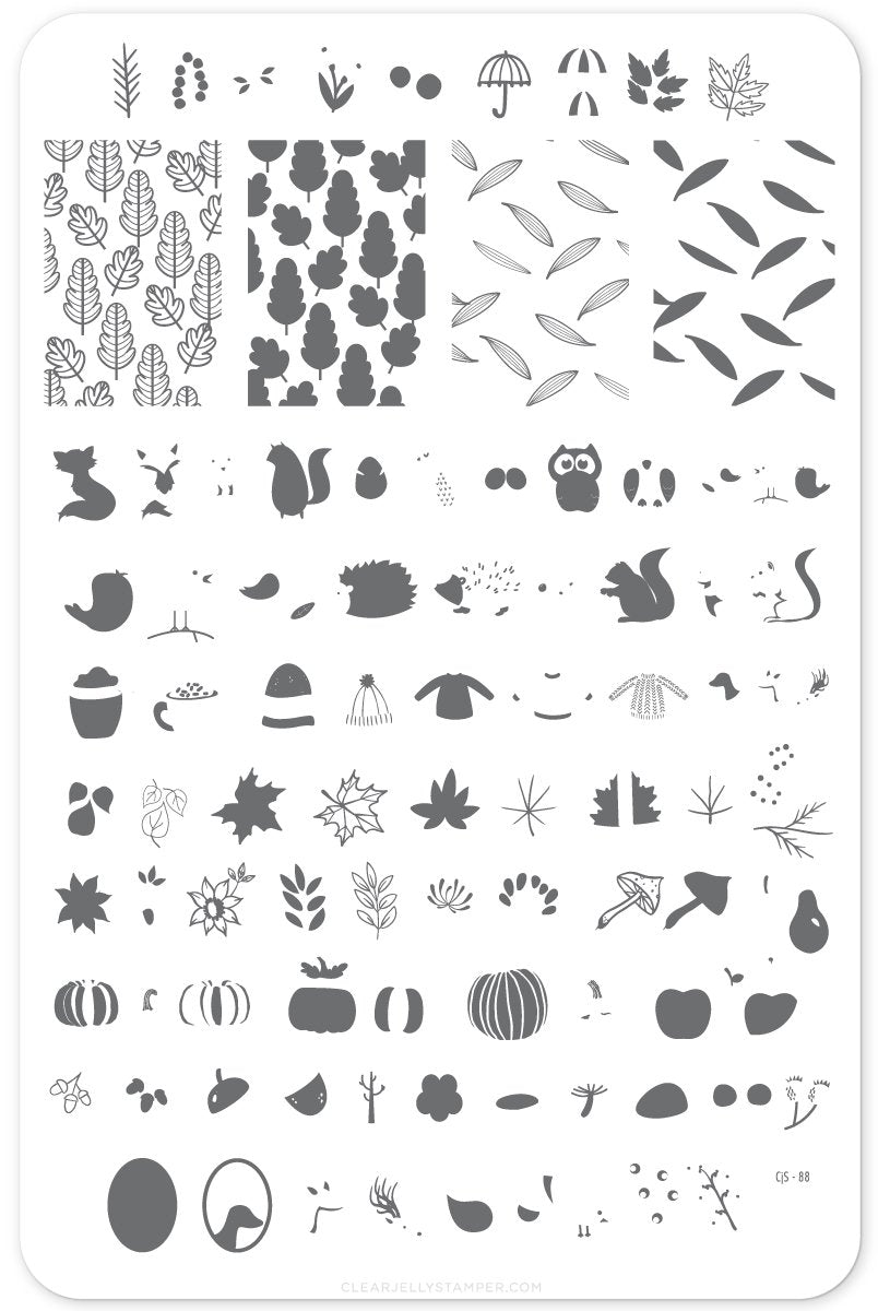 Clear Jelly Stamper- CjS-088- All About Autumn