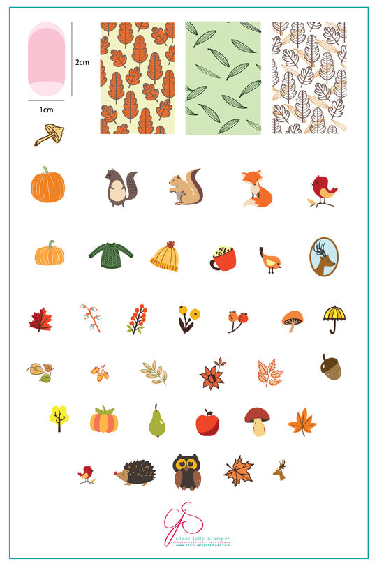 Clear Jelly Stamper- CjS-088- All About Autumn