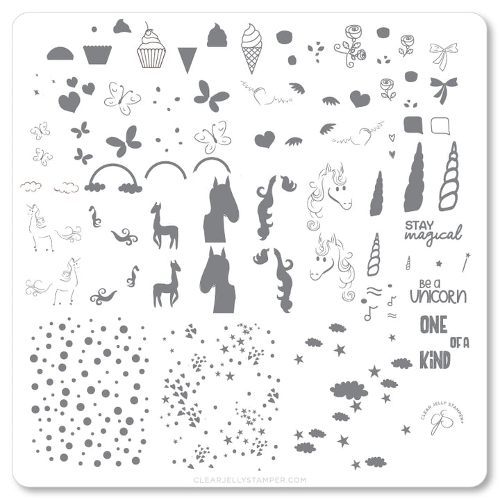 Clear Jelly Stamper- CjS-094- Lil Unicorn