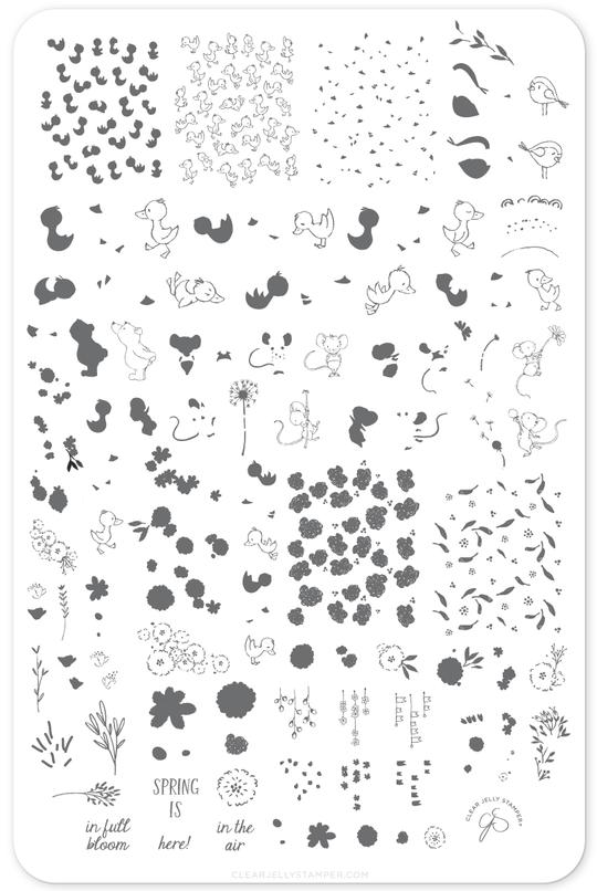 Clear Jelly Stamper- CjS-095- Spring is in the Air