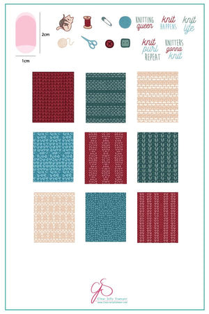 Clear Jelly Stamper- CjS-096- Knitters Gonna Knit