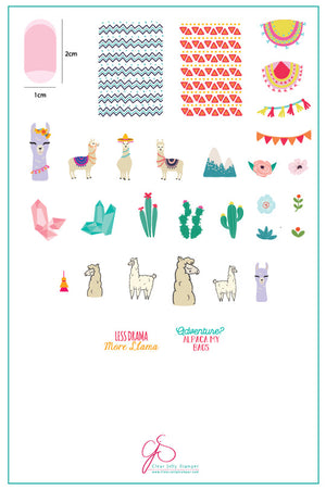 Clear Jelly Stamper- CjS-098- Love at First Llama