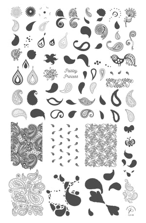 Clear Jelly Stamper- CjS-099- Paisley Princess