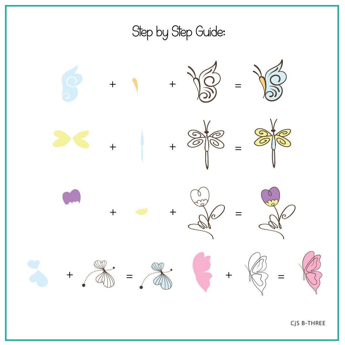 Clear Jelly Stamper- CJS B-THREE- Beginner 3
