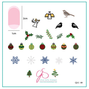 Clear Jelly Stamper- C-09- Angelic Christmas Wonderland