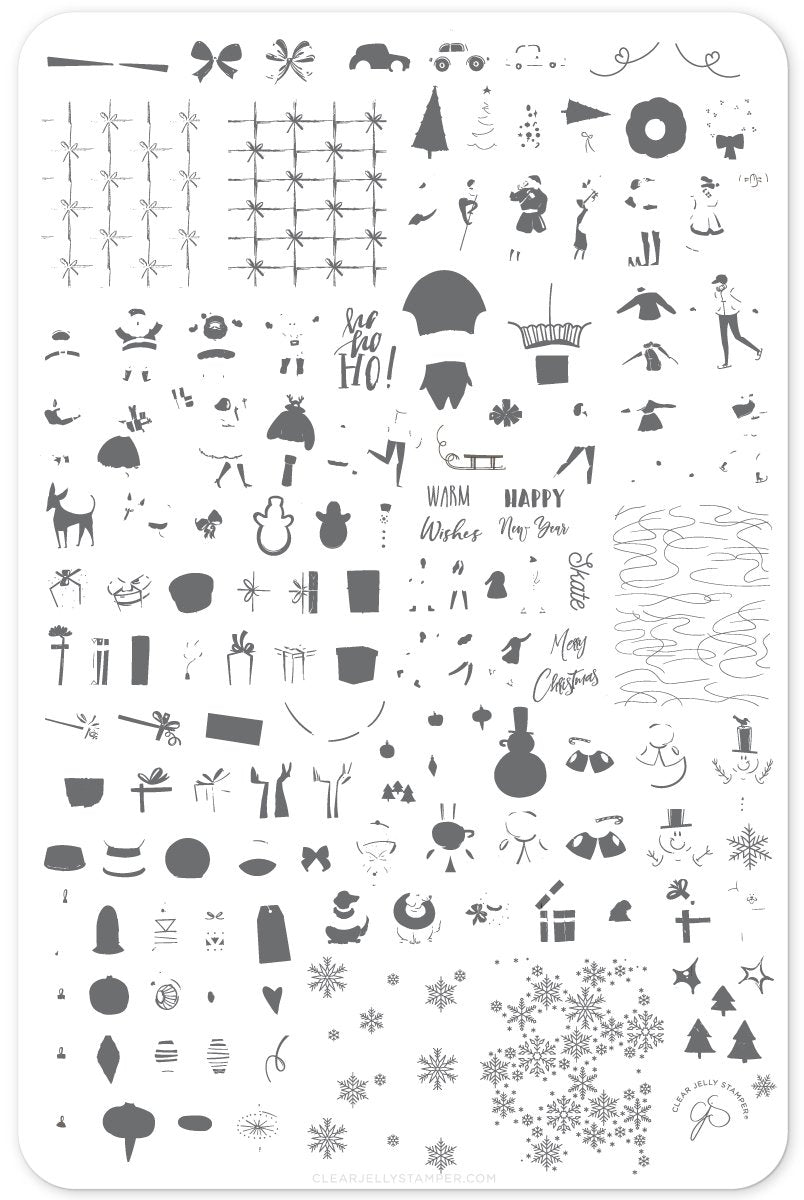 Clear Jelly Stamper- C-49- Christmas in the Park