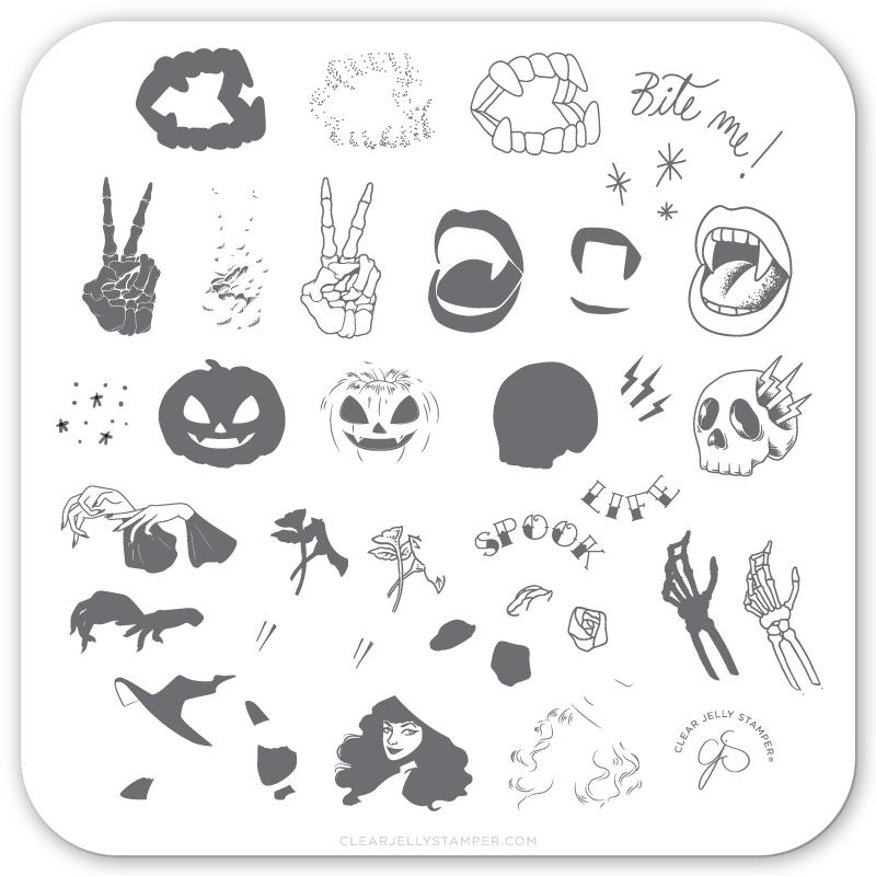 Clear Jelly Stamper- H-40- Bite Me!