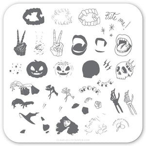 Clear Jelly Stamper- H-40- Bite Me!