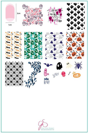 Clear Jelly Stamper- H-44- Wallpaper- Creepy