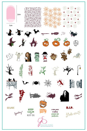 Clear Jelly Stamper- H-57- Ghoulfriends