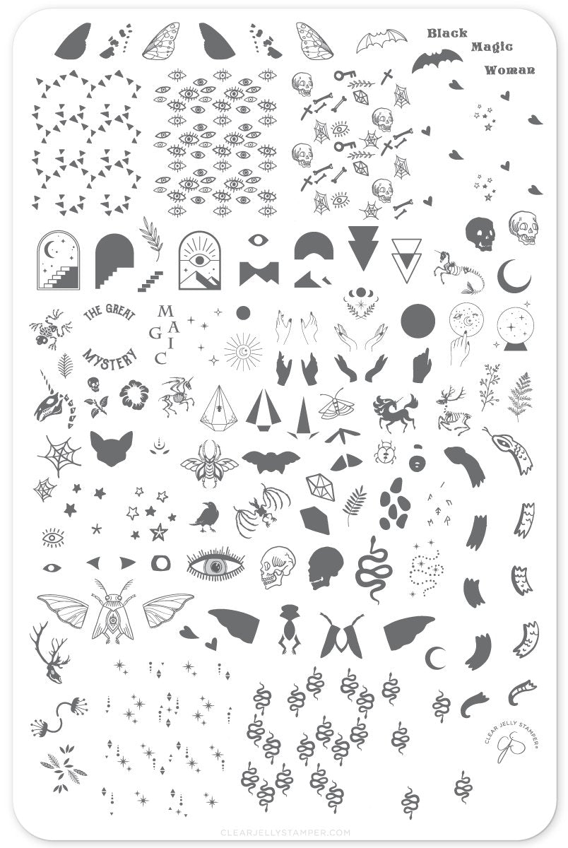 Clear Jelly Stamper- H-58- Mystic Magic