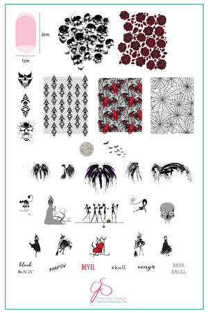 Clear Jelly Stamper- H-59- Dark Angel