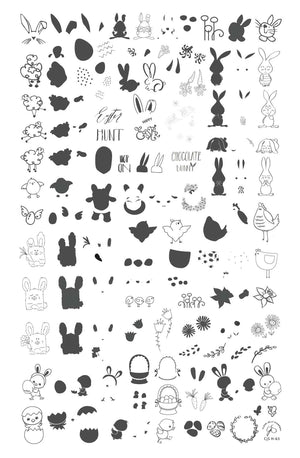 Clear Jelly Stamper- H-63- Hoppy Easter