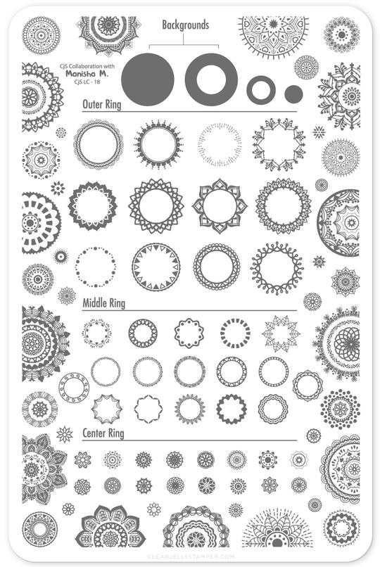 Clear Jelly Stamper- LC-18- Myriad of Mandalas