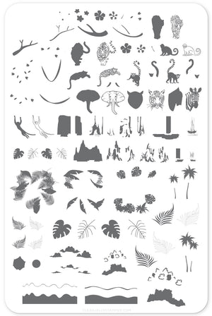 Clear Jelly Stamper- LC-34- Suzie's Welcome to the Jungle