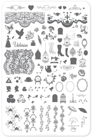 Clear Jelly Stamper- LC-45- Suzie's Victorian Plate