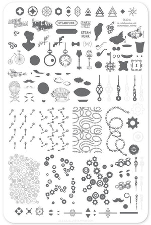 Clear Jelly Stamper- LC-46- Vintage Steampunk