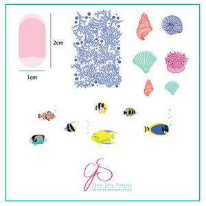 Clear Jelly Stamper- LC-49- Suzie's Tropical Fish