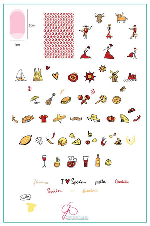 Clear Jelly Stamper- LC-61- I Love Spain