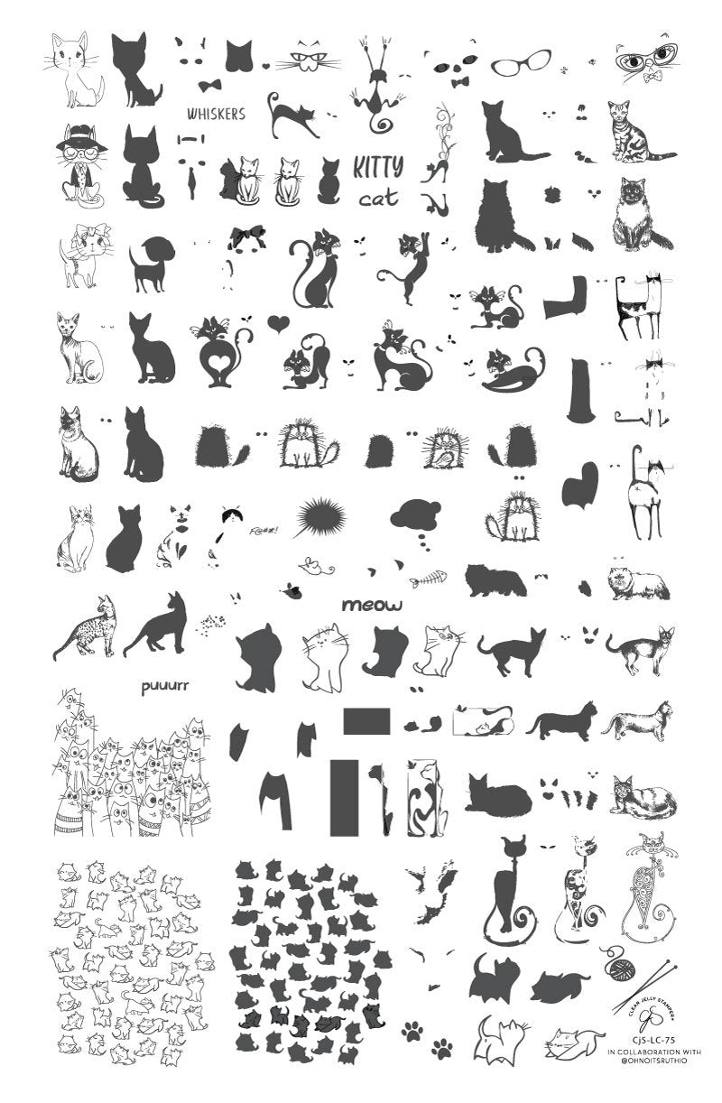 Clear Jelly Stamper- LC-75- Purrr-fect!