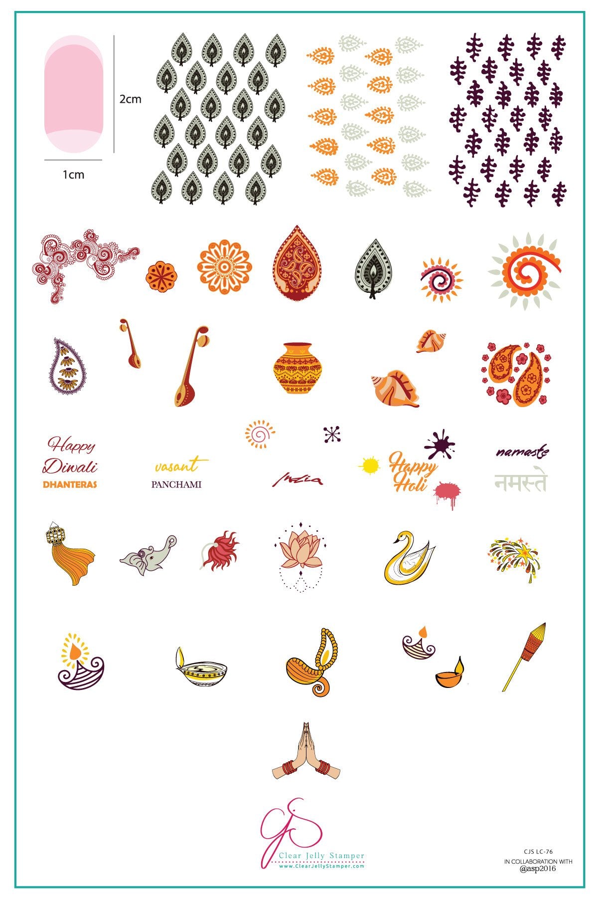 Clear Jelly Stamper- LC-76- Namaste - India