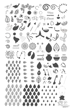 Clear Jelly Stamper- LC-76- Namaste - India