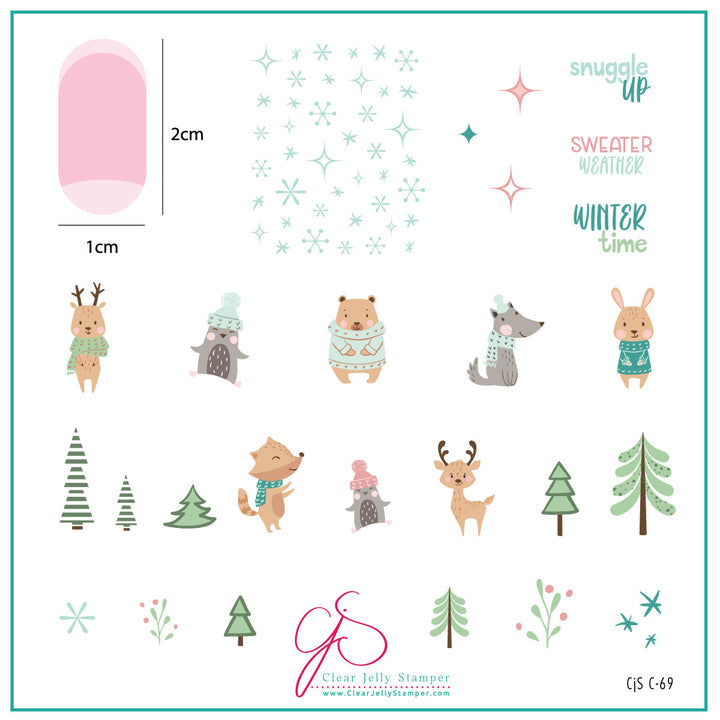 Clear Jelly Stamper- C-69- Sweater Weather