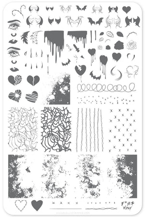 Clear Jelly Stamper- V-14- Dark Heart