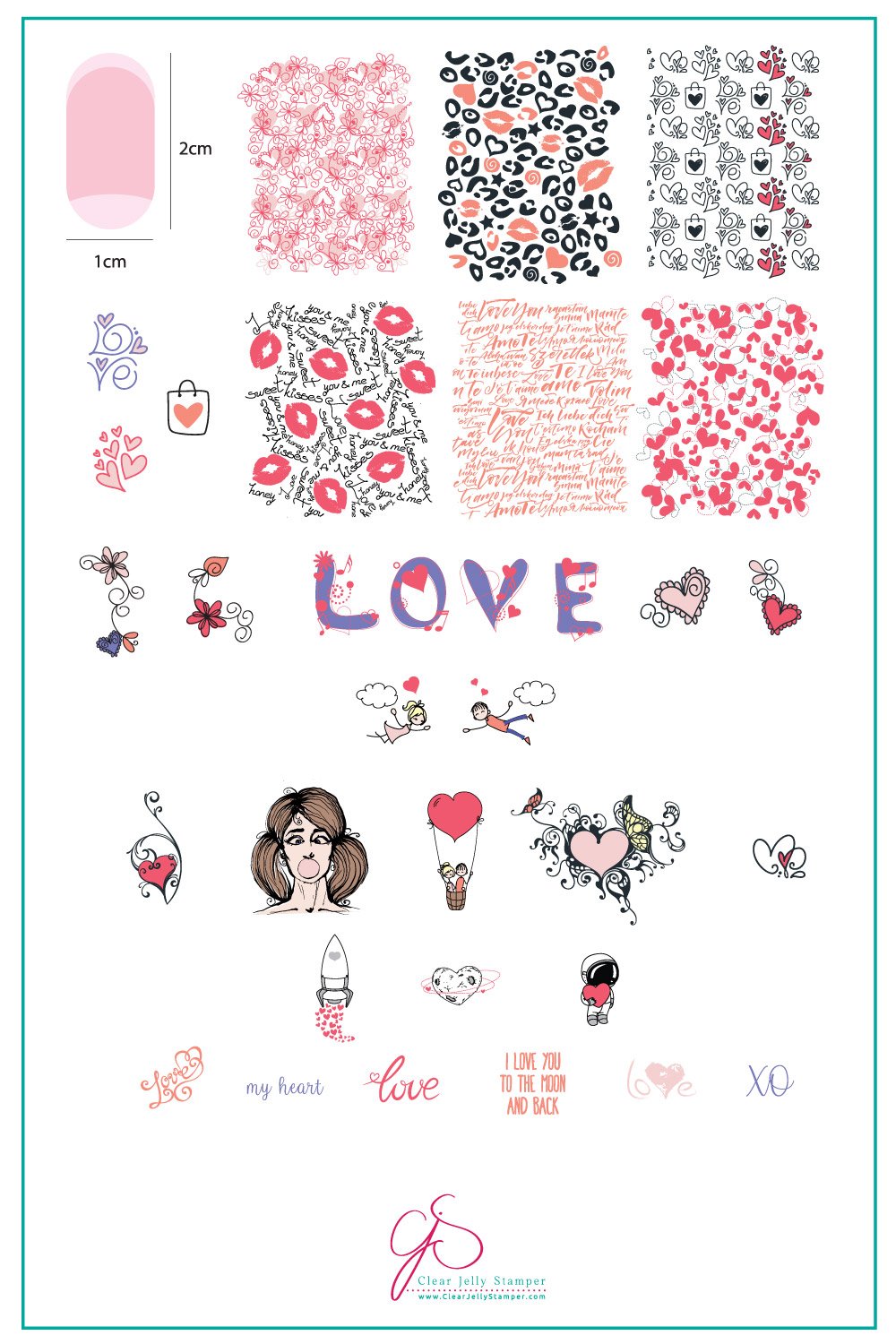 Clear Jelly Stamper- V-26- My Heart