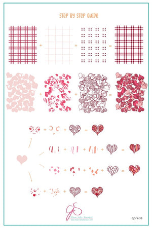 Clear Jelly Stamper- V-30- Millions of Hearts